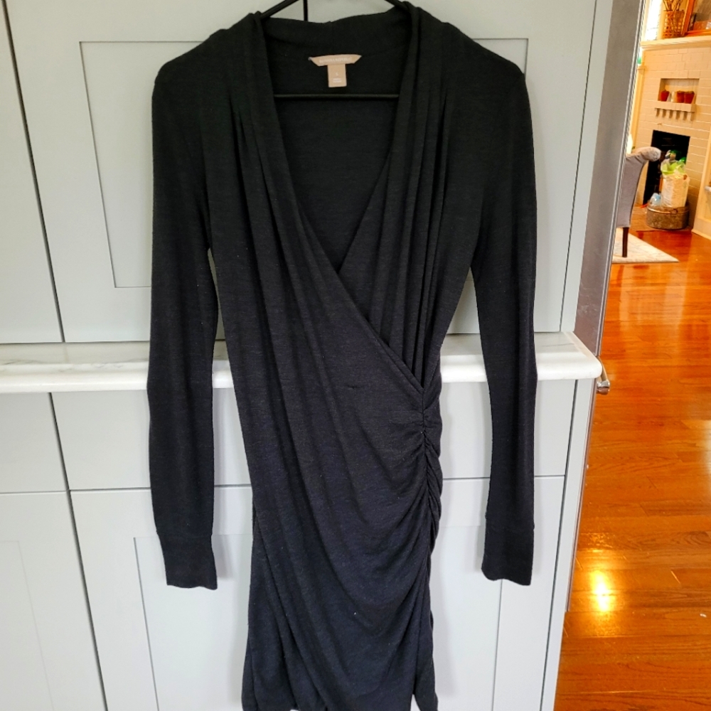 Banana Republic wrap style ruched dress